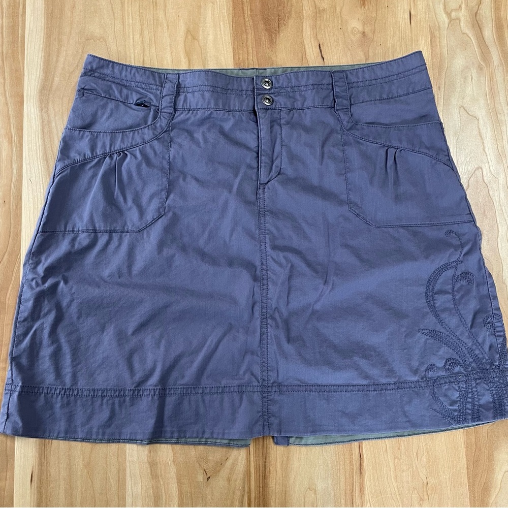 REI Size 12 Purple Athletic Gorpcore Embroidered Skirt Hiking